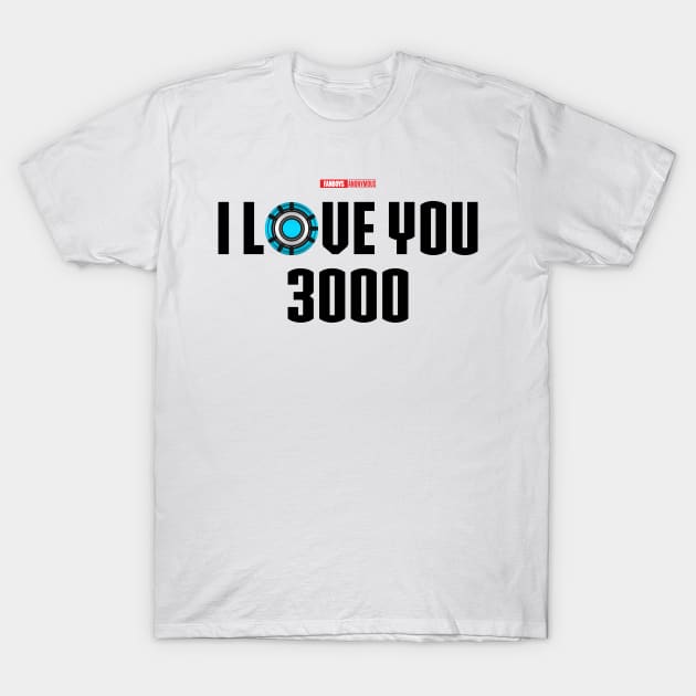 I Love You 3000 v5 (black) T-Shirt by Fanboys Anonymous